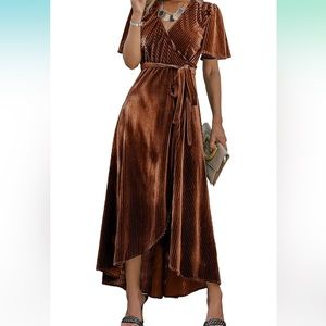 Velvet Wrap Dress